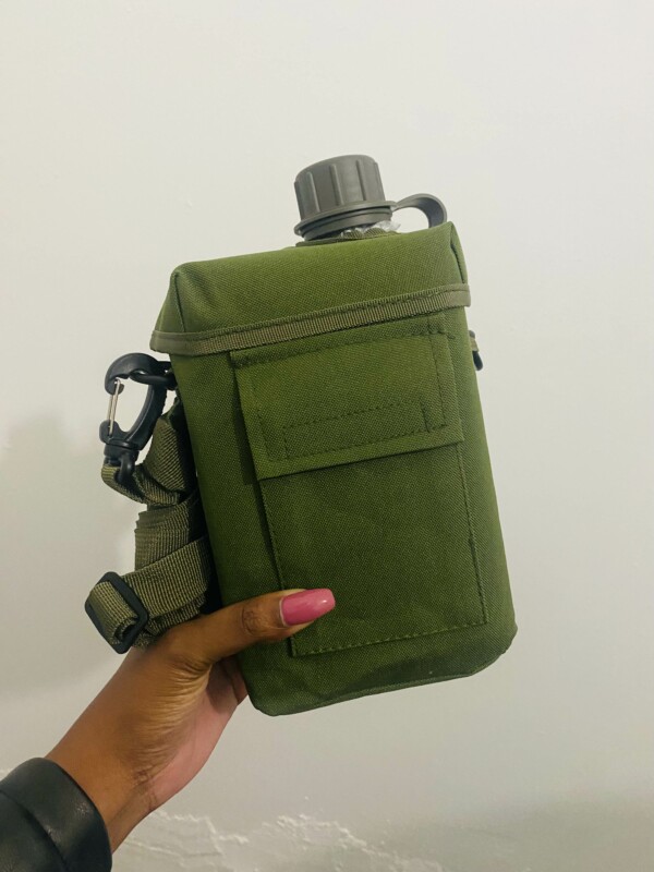 military outdoors drinking flask